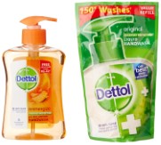  Dettol Re-Energize Handwash - 250 ml with Free Dettol Liquid Soap - 185 ml Pouch 